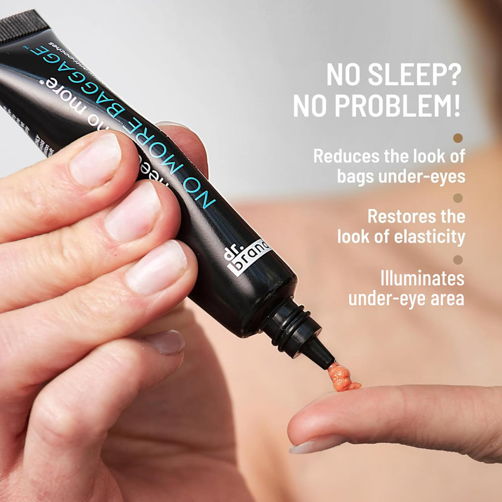 Dr. Brandt Skincare Needles No More Baggage Bundle - Minimizes Under-Eye Bags, Puffiness & Dark Circles (Full 0.5 oz + Travel 0.25 oz)