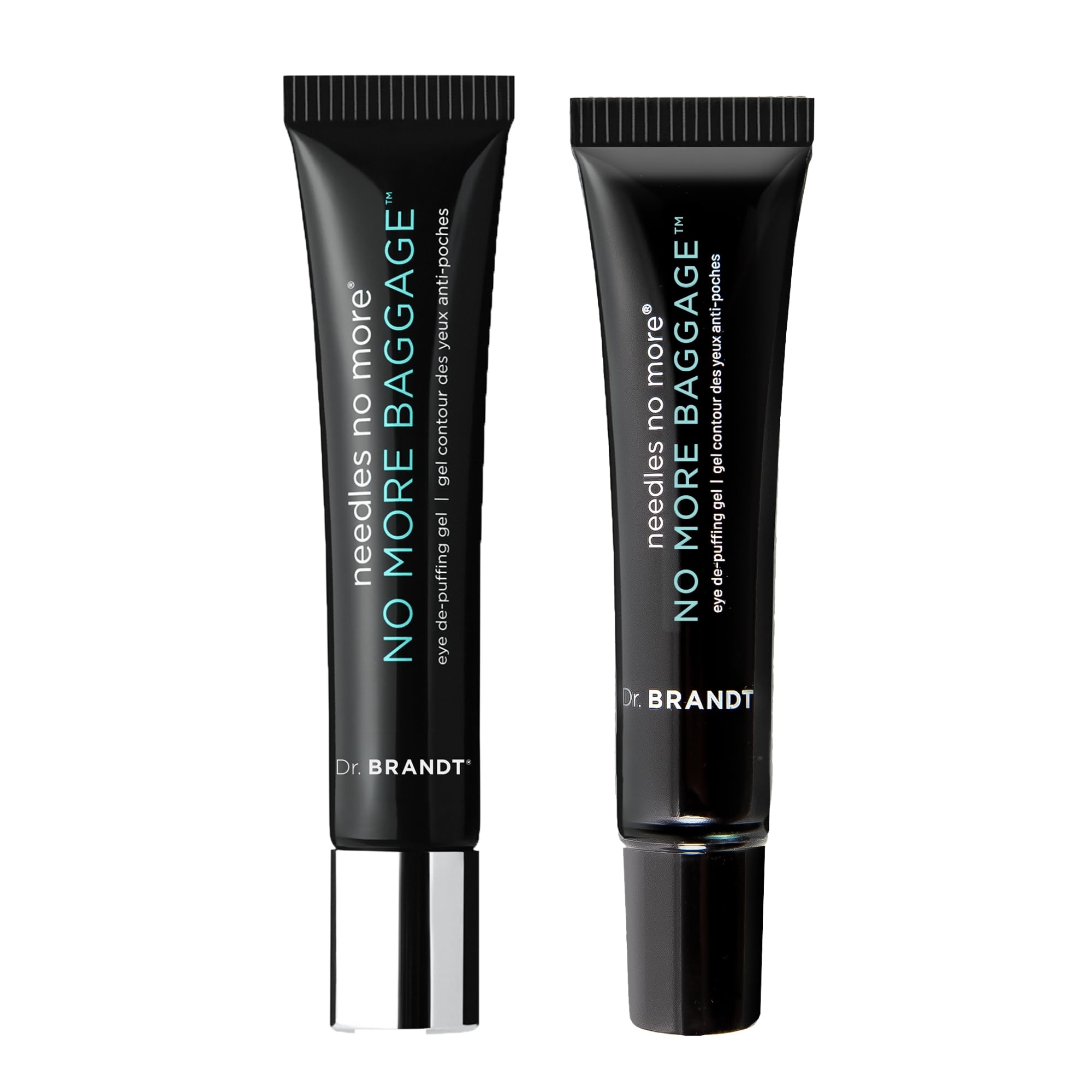 Dr. Brandt Skincare Needles No More Baggage Bundle - Minimizes Under-Eye Bags, Puffiness & Dark Circles (Full 0.5 oz + Travel 0.25 oz)