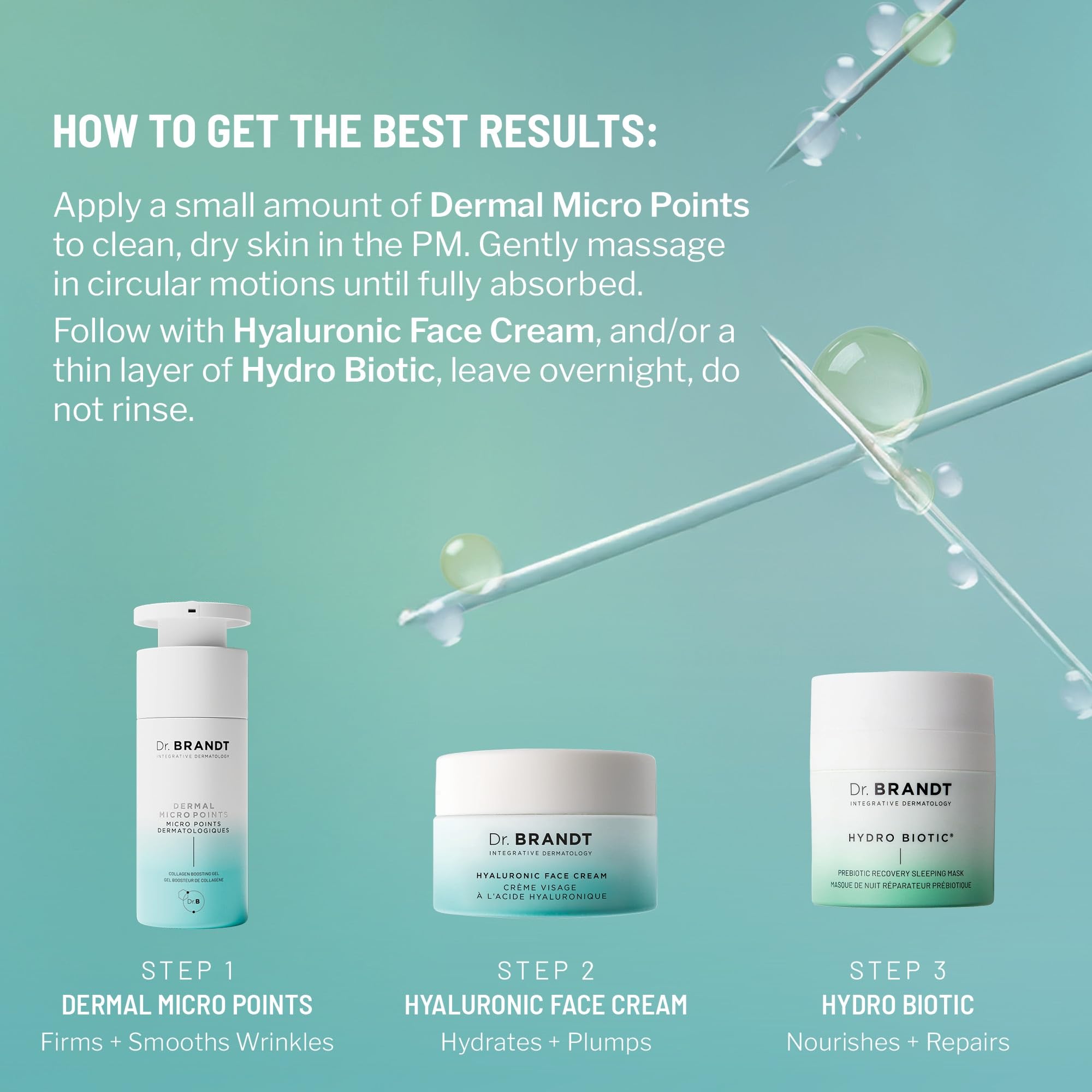 Dr. Brandt Needles No More Dermal Micro Points – Intensive Skin-Lifting Gel for Texture & Fine Lines | 1.0 oz