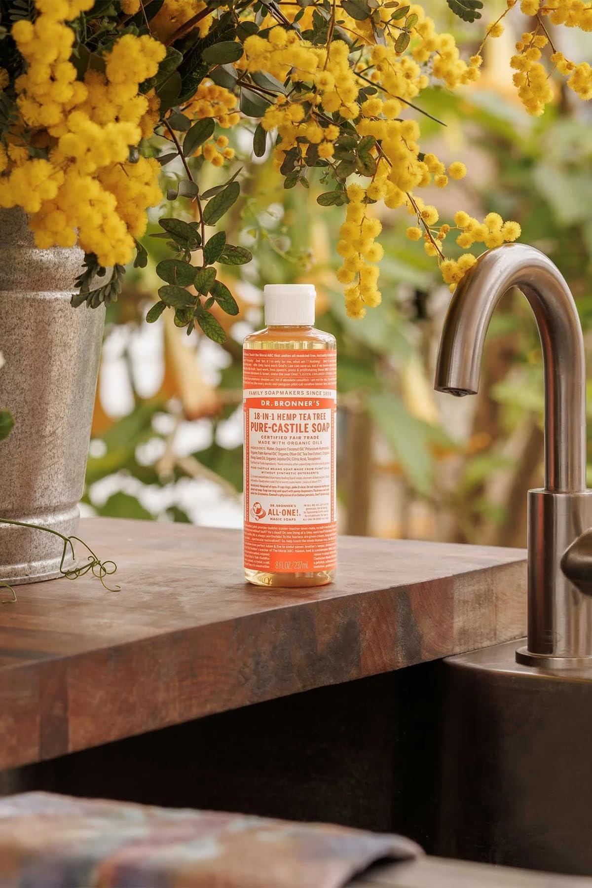 Dr. Bronner's Castile Liquid Soap – Tea Tree, 8 oz | Multi-Purpose Cleanser