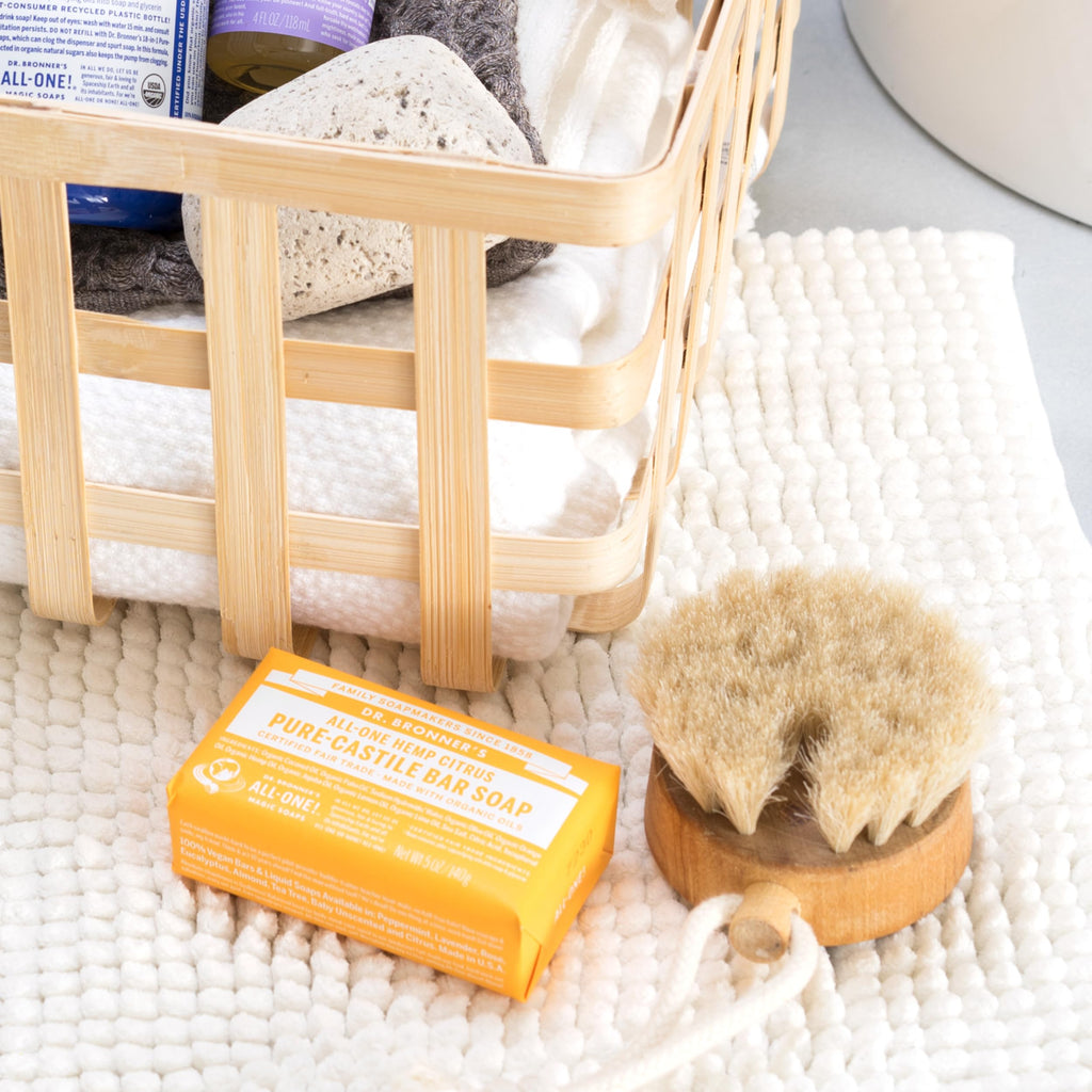 Dr. Bronner's Pure-Castile Citrus Bar Soap – 5oz, 12-Pack | Vegan, Biodegradable