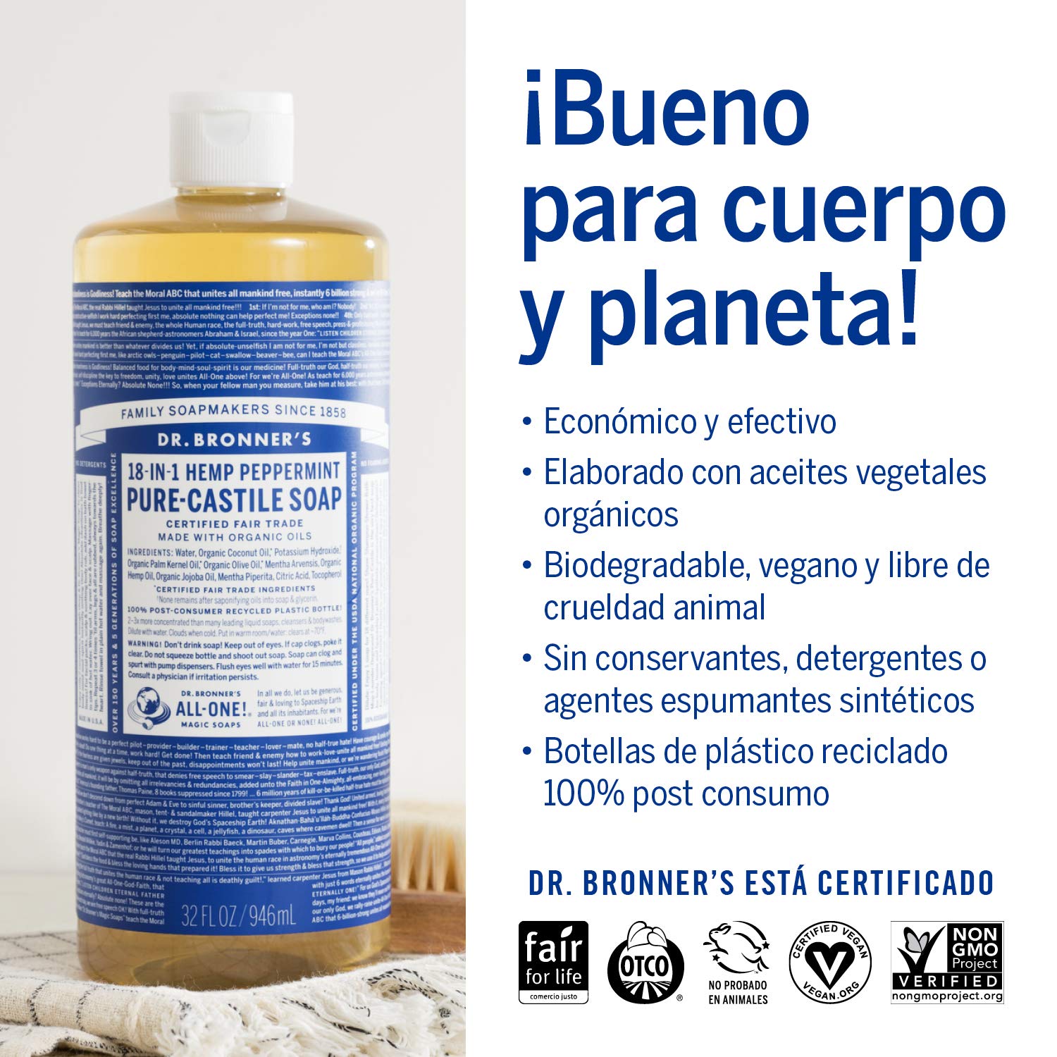 Dr. Bronner's Organic Cherry Blossom Liquid Castile Soap – 16 oz