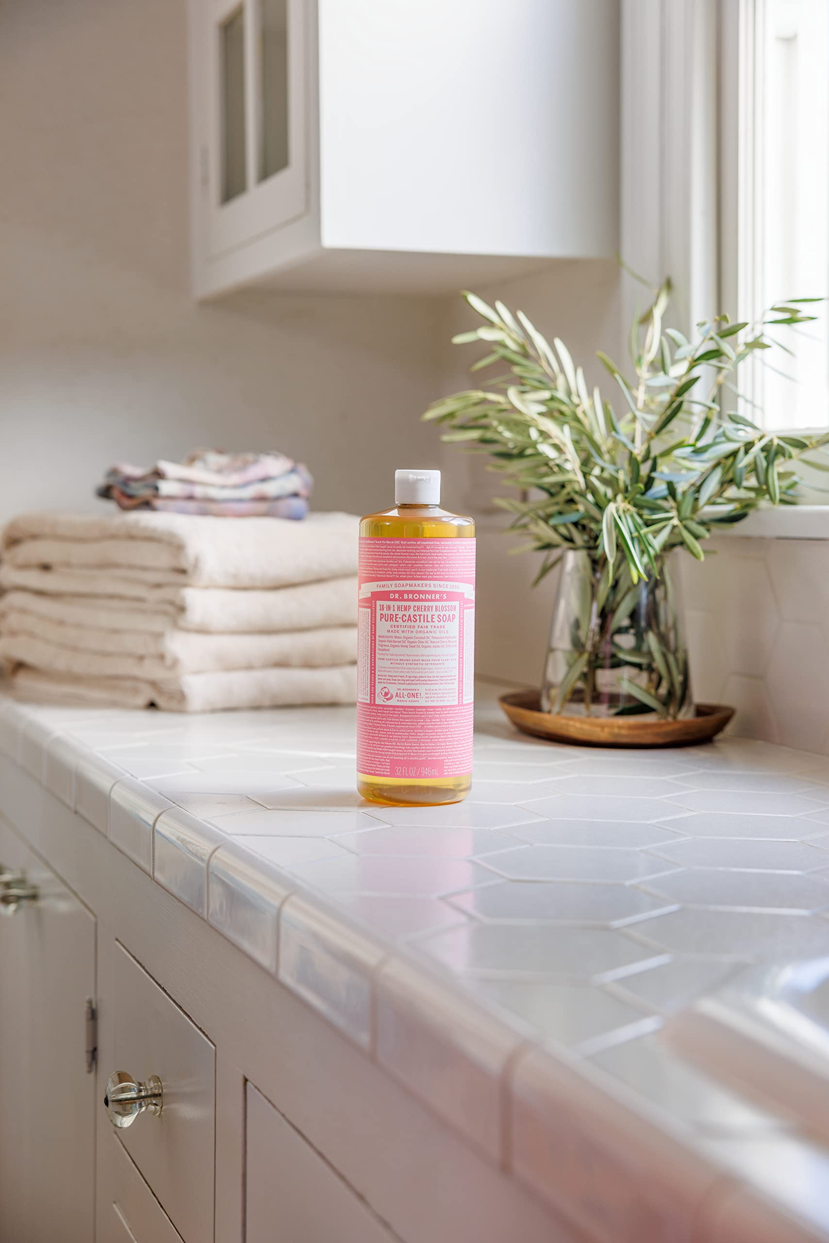Dr. Bronner's Organic Cherry Blossom Liquid Castile Soap – 16 oz