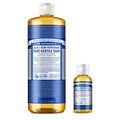 Dr. Bronner's Peppermint Pure-Castile Liquid Soap – 32oz & 2oz Bundle, 18-in-1 Uses, Organic Oils, Vegan, Cruelty-Free