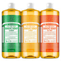 Dr. Bronner's Pure-Castile Magic Liquid Soap – 32 oz (3-Pack) Almond, Citrus, Tea Tree | Multi-Purpose Soap