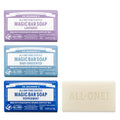 Dr. Bronner's Pure-Castile Magic Bar Soap 3-Pack – Regenerative Organic Oils – Peppermint, Lavender & Unscented