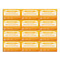 Dr. Bronner's Pure-Castile Citrus Bar Soap – 5oz, 12-Pack | Vegan, Biodegradable