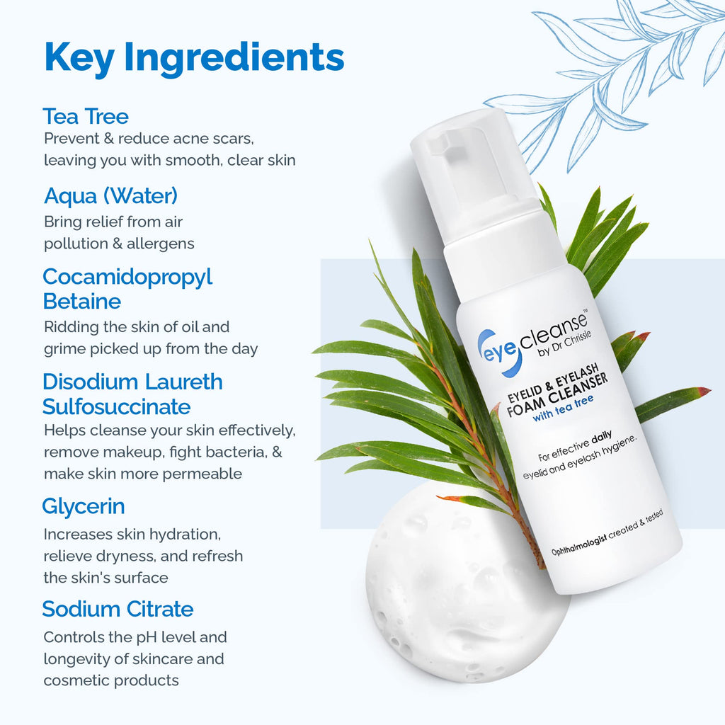 Dr Chrissie All-in-One Eyelid & Eyelash Cleanser for Extensions – EyeCleanse, 50 ml
