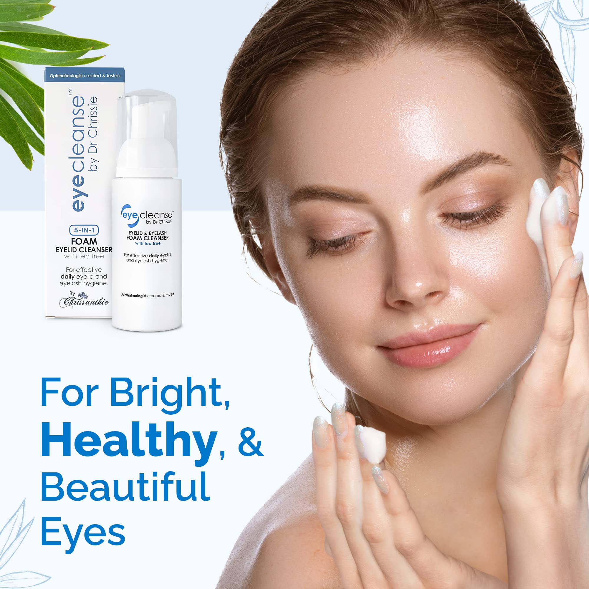 Dr Chrissie All-in-One Eyelid & Eyelash Cleanser for Extensions – EyeCleanse, 50 ml