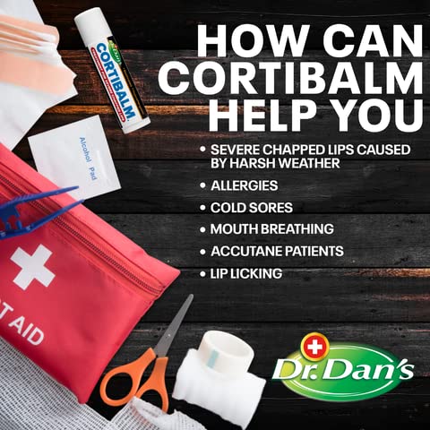 Dr. Dan's Cortibalm 3-Pack – Healing Lip Balm for Severely Chapped Lips