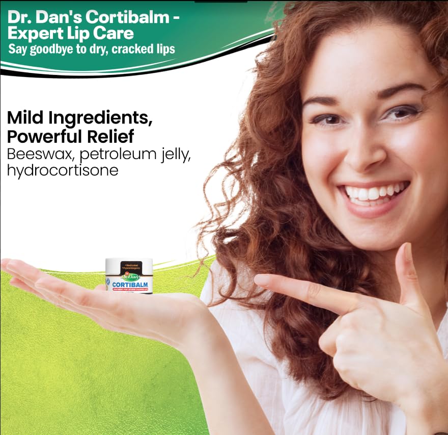 Dr. Dan's Cortibalm Jar 3 Pack – Lip Care for Dry, Chapped Lips
