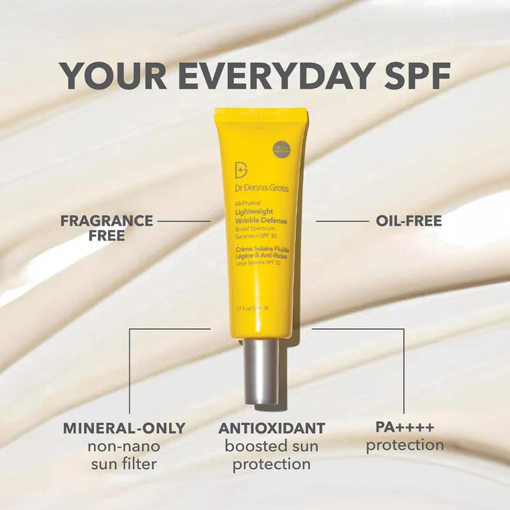 Dr Dennis Gross All-Physical Lightweight Wrinkle Defense SPF 30 Mineral Sunscreen 1.7 oz