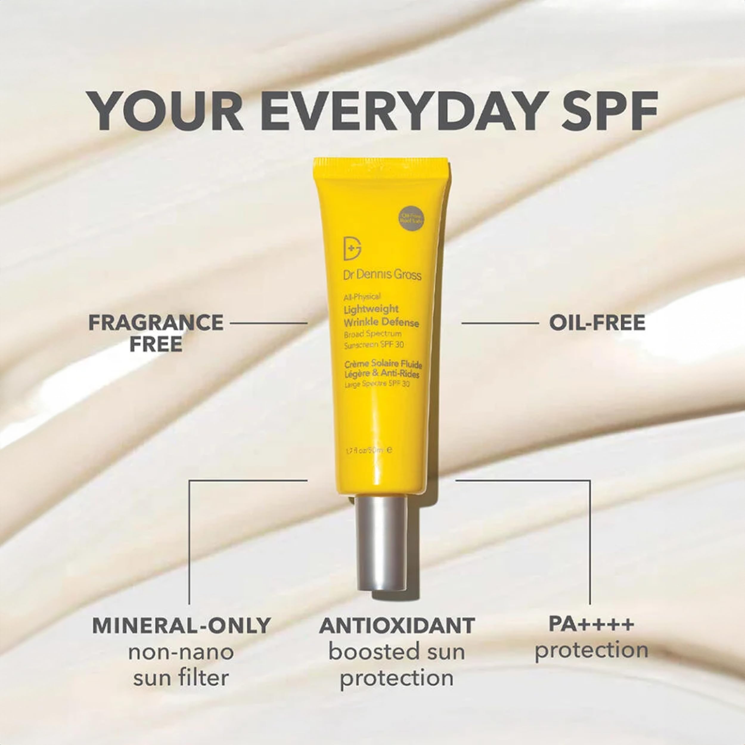 Dr Dennis Gross All-Physical Lightweight Wrinkle Defense SPF 30 Mineral Sunscreen 1.7 oz