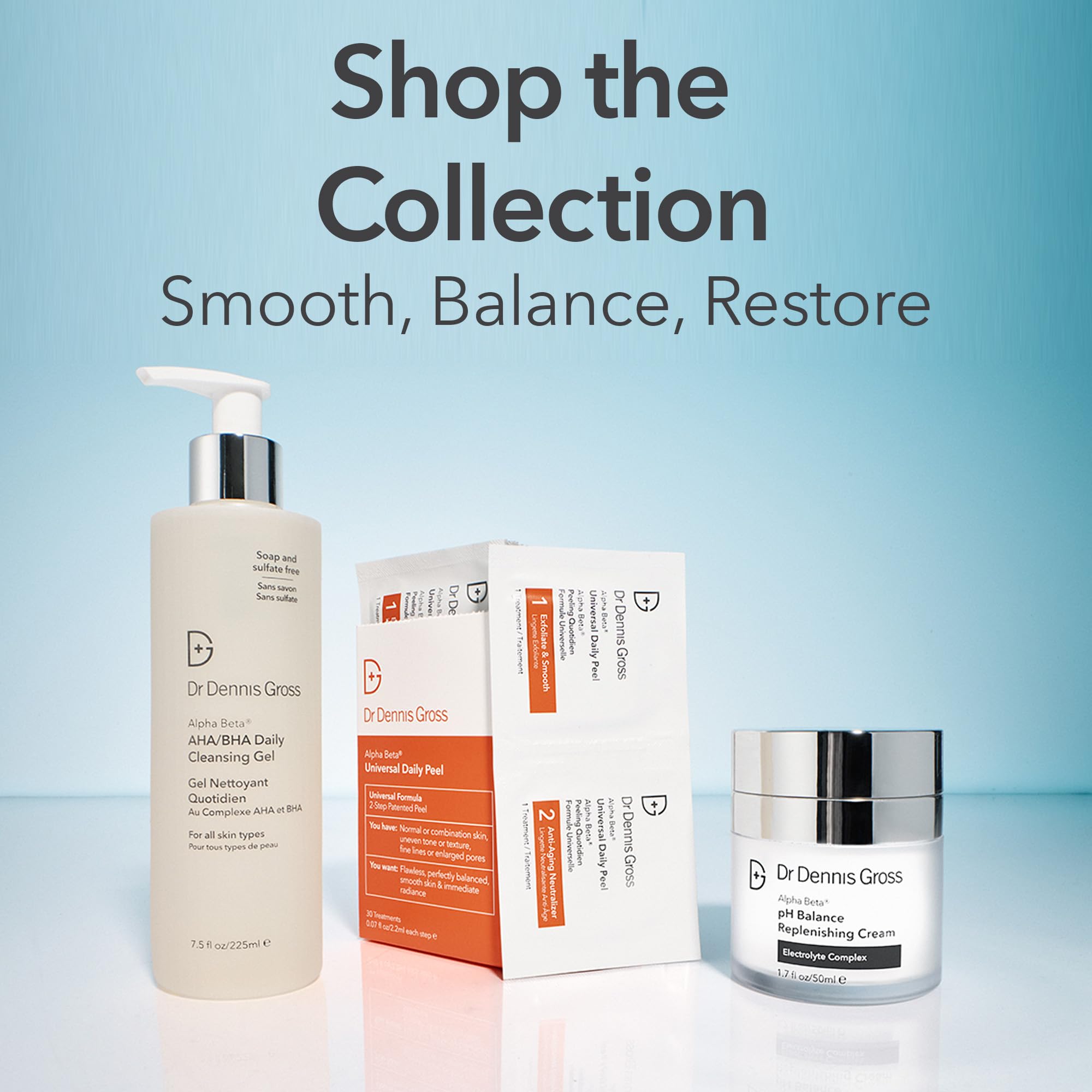 Dr Dennis Gross Alpha Beta pH Balance Replenishing Cream — Lightweight Gel-Cream with Electrolytes & AHAs