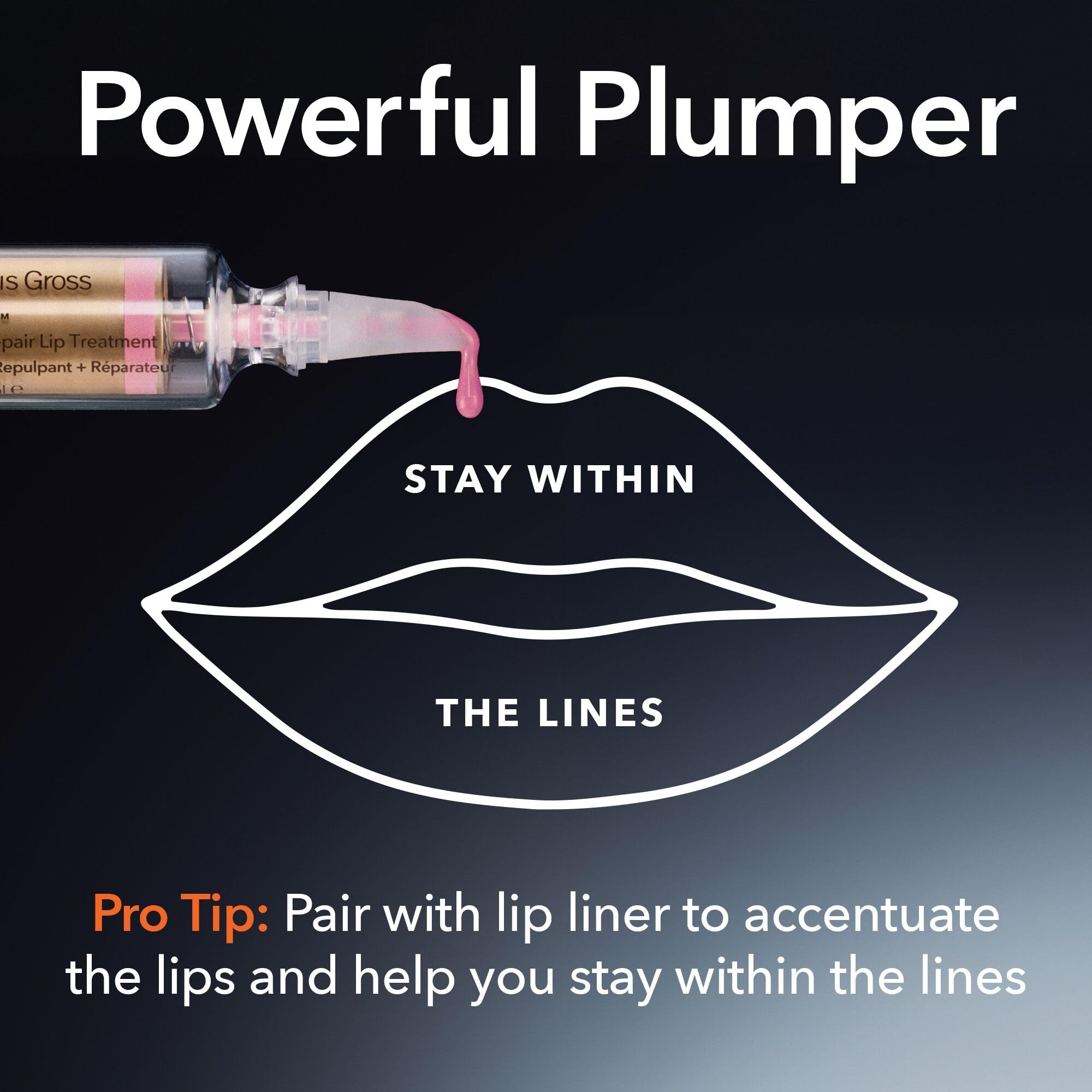Dr Dennis Gross DermInfusions Plump + Repair Lip Treatment Clear – Hyaluronic Acid, Peptides, Barrier Repair