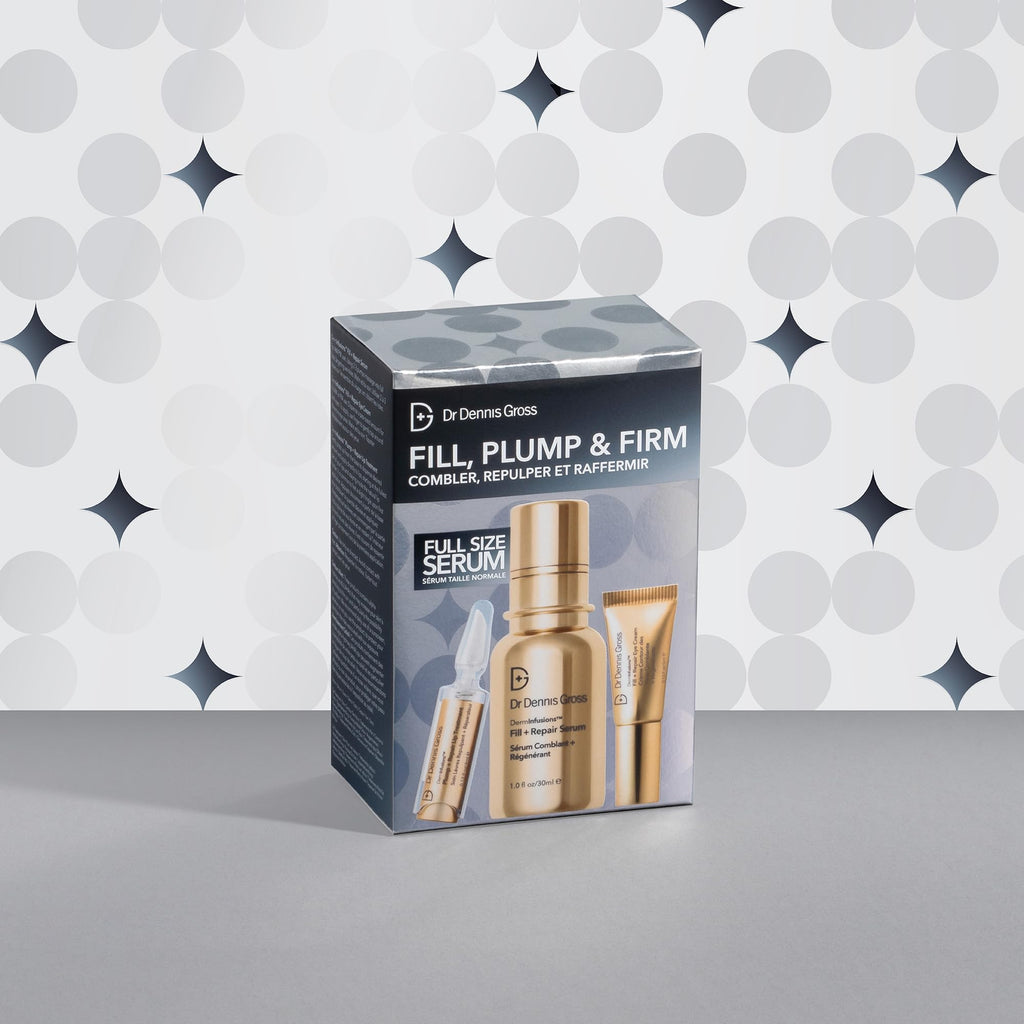 Dr Dennis Gross Fill, Plump & Firm Kit | DermInfusions Hyaluronic Serum, Eye & Lip