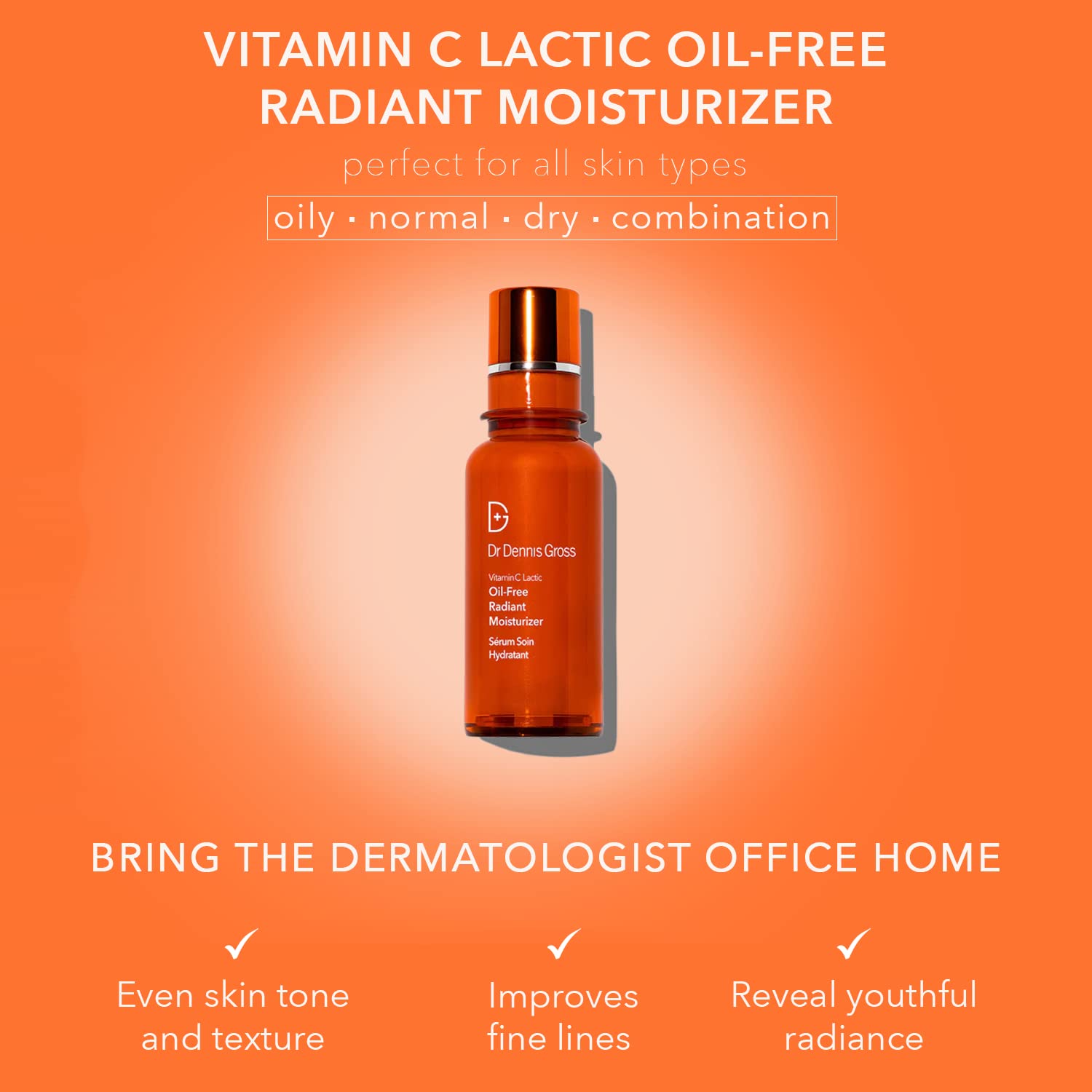 Dr Dennis Gross VitC+Lactic Oil-Free Radiant Moisturizer - 1.7 fl oz / 50 ml