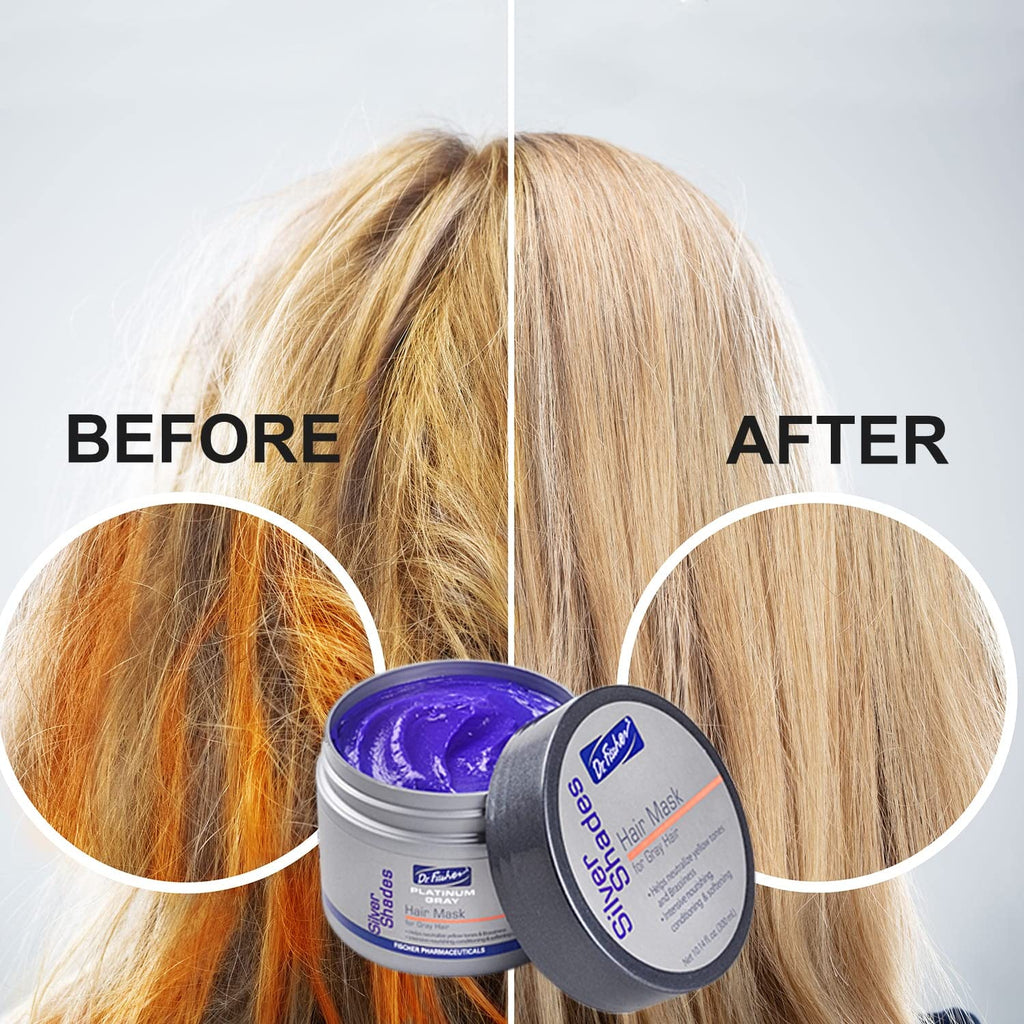 Dr. Fischer Purple Mask for Silver Perfection - Neutralizes Yellow Tones, Hydrates Gray Hair, Sulfate-Free
