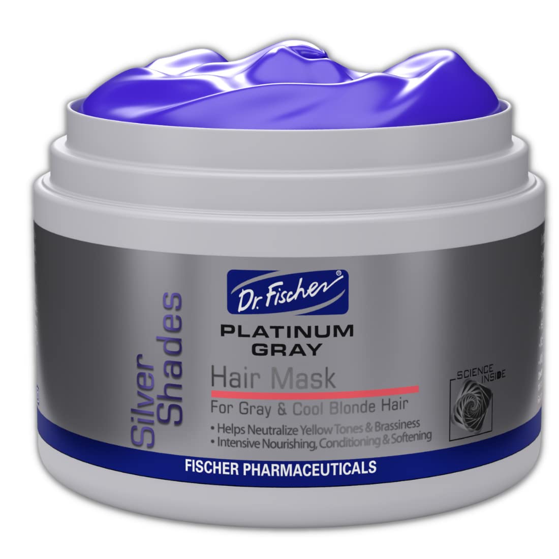 Dr. Fischer Purple Mask for Silver Perfection - Neutralizes Yellow Tones, Hydrates Gray Hair, Sulfate-Free