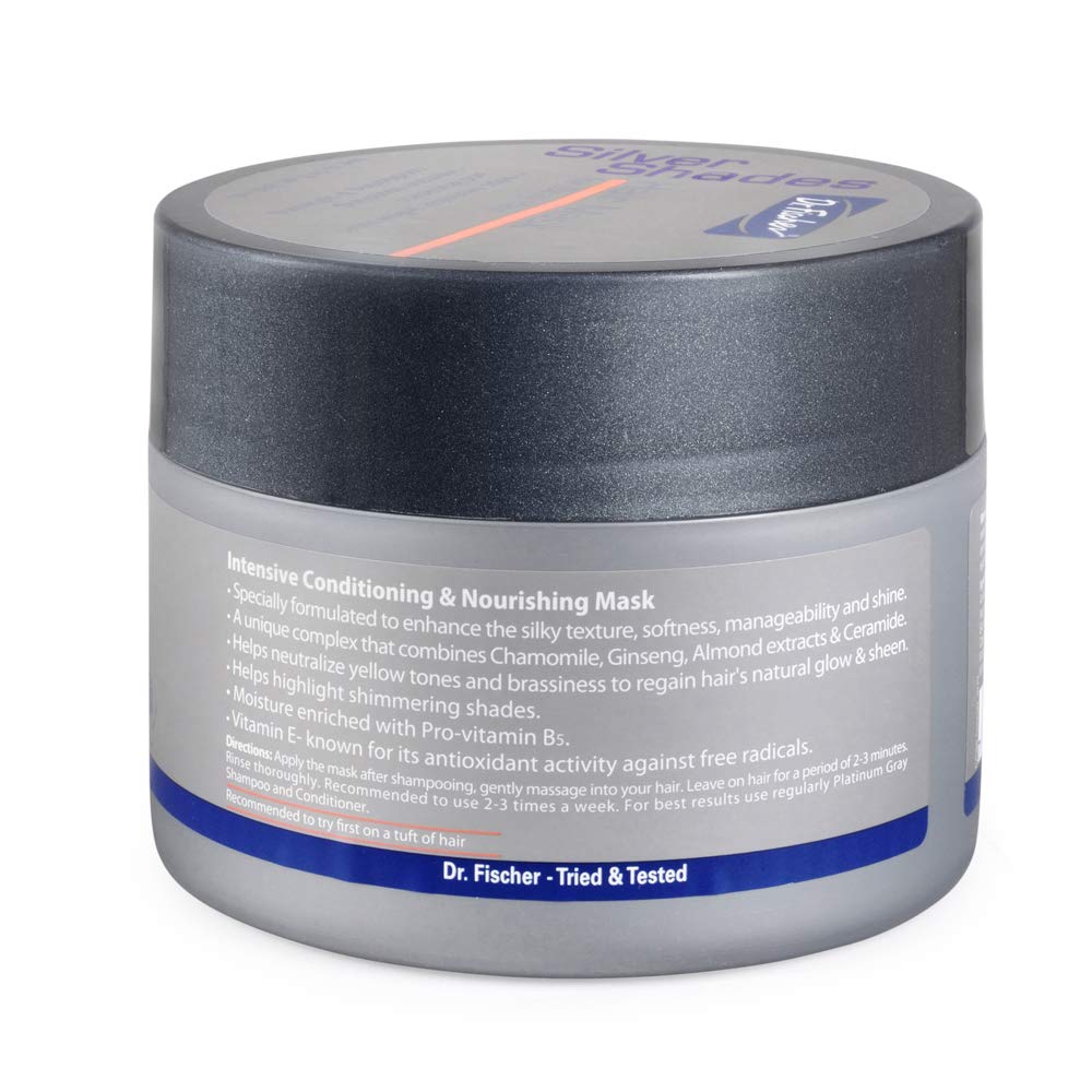 Dr. Fischer Purple Mask for Silver Perfection - Neutralizes Yellow Tones, Hydrates Gray Hair, Sulfate-Free