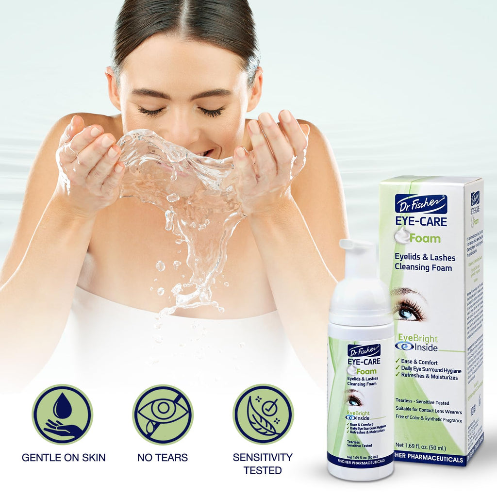 Dr. Fischer Tea Tree Oil Eyelid Cleanser – Gentle Tear-Free Eye Wash