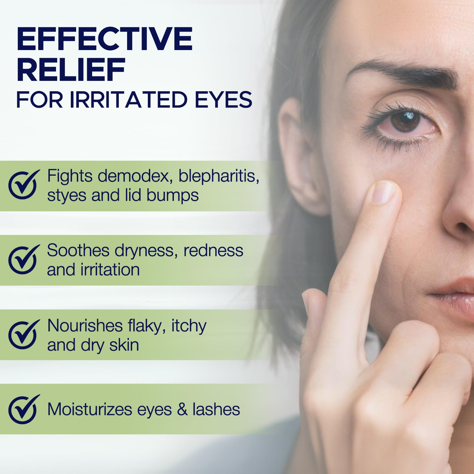 Dr. Fischer Tea Tree Oil Eyelid Cleanser – Gentle Tear-Free Eye Lid Scrub (Pack of 2)