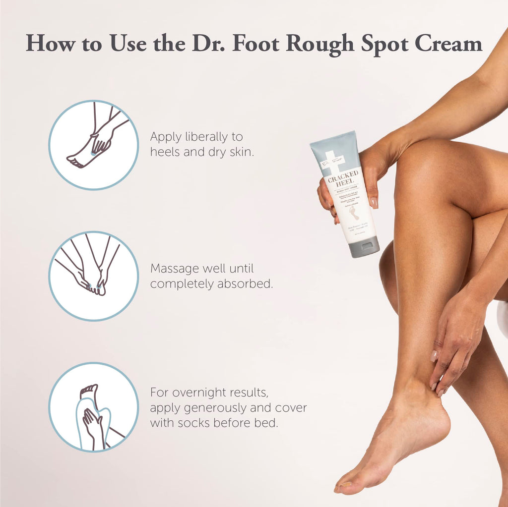 Dr. Foot Cracked Heel Repair Cream 8oz – Moisturizing Foot Lotion with Shea Butter & Lactic Acid