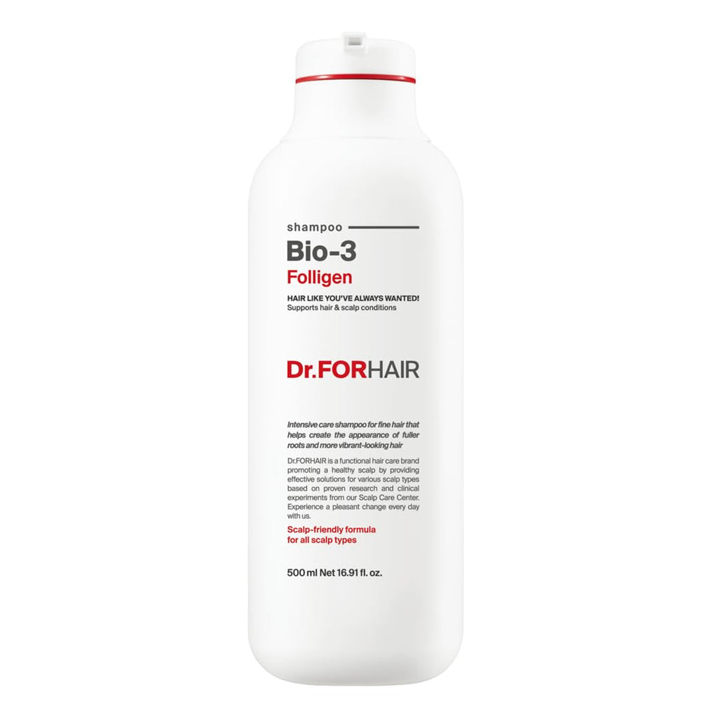 Dr.FORHAIR Folligen Bio-3 Shampoo – Volumizing, Clarifying & Root-Boost for Fuller-Looking Hair | 16.91 fl oz