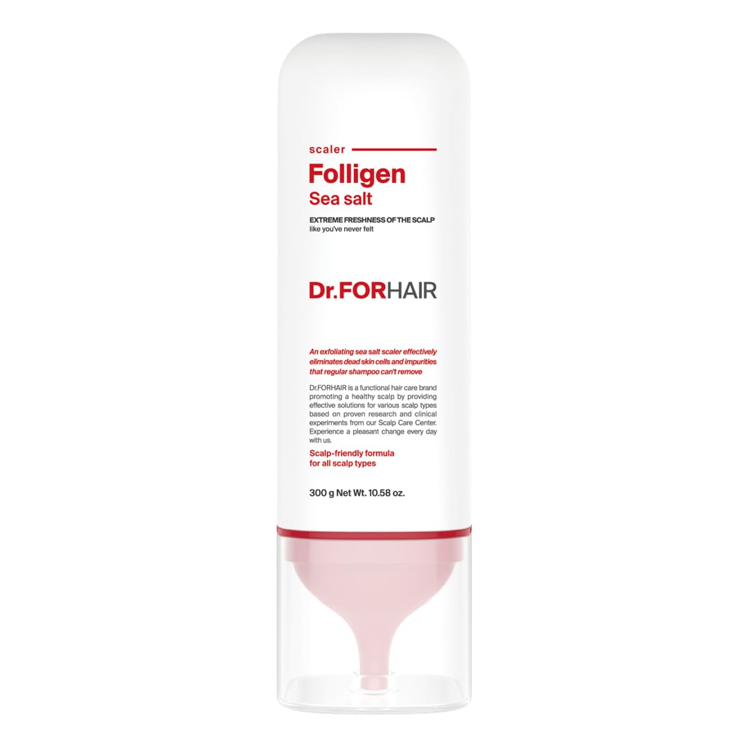 Dr.FORHAIR Folligen Sea Salt Scaler – Scalp Exfoliator & Scrub, Korean Hair Care, 10.58 fl oz