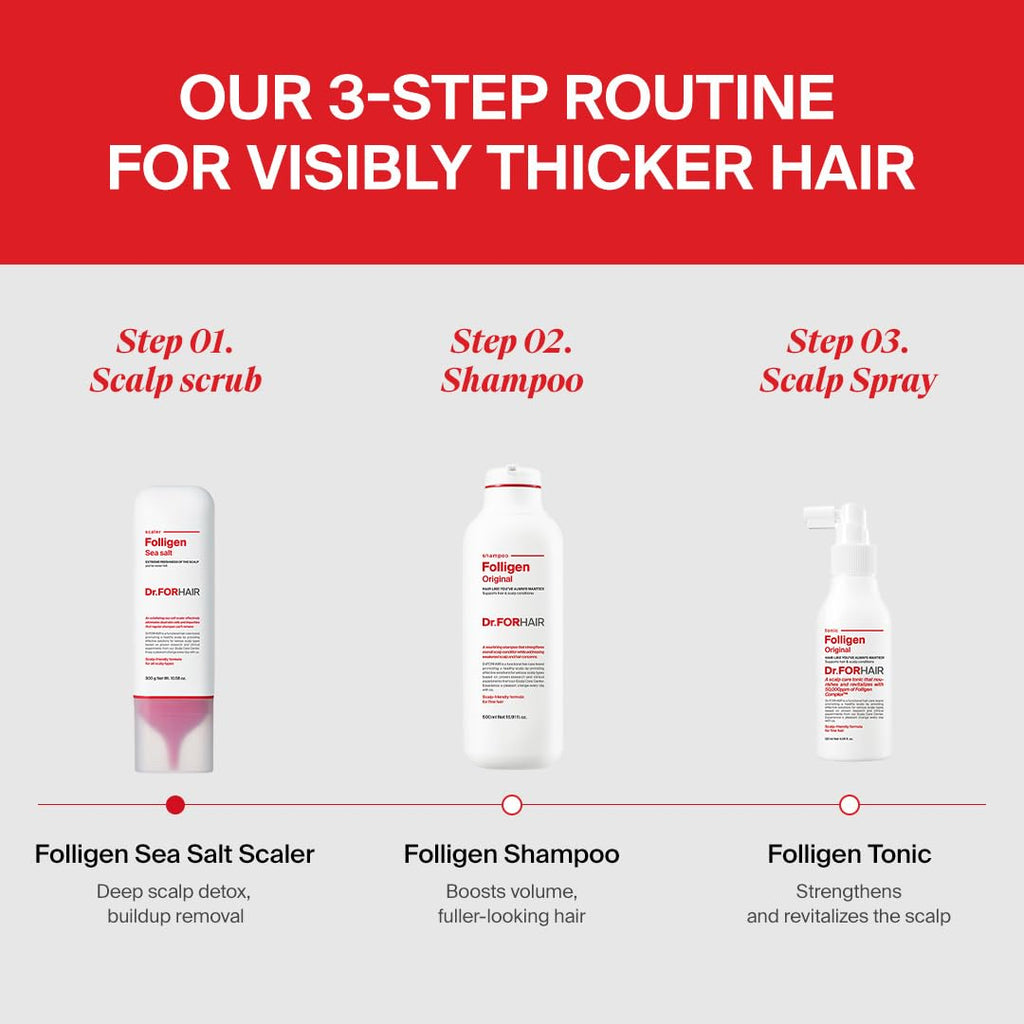 Dr.FORHAIR Folligen Tonic – Scalp Nourishment Serum for Fuller-Looking Hair (4.06 fl oz)