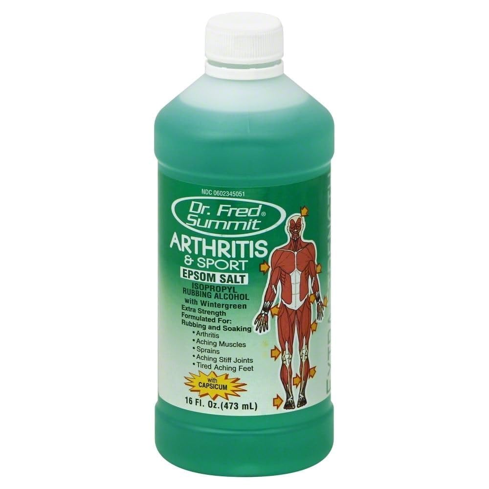 Dr. Fred Summit Epsom Salt & Rubbing Alcohol 16oz Twin Pack | Post-Exercise Comfort