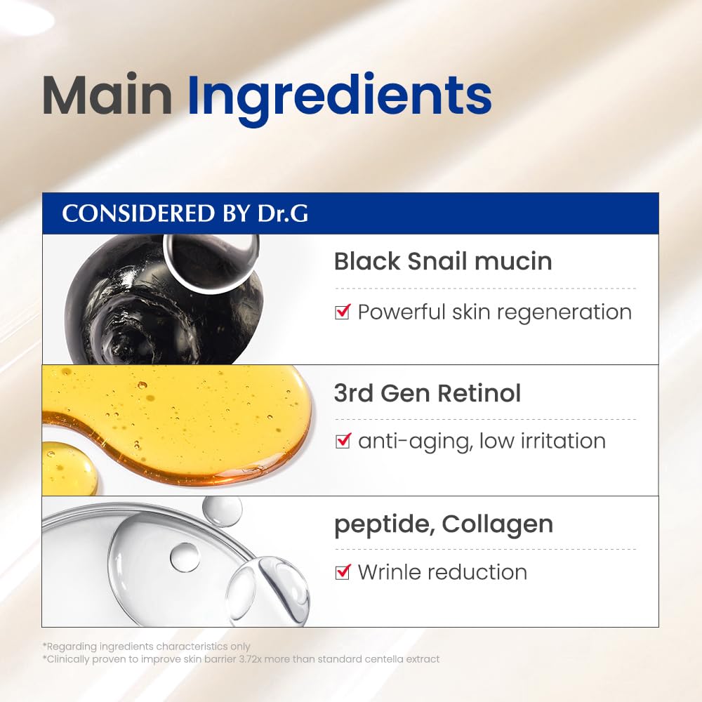 Dr.G Black Snail Retinol Ampoule – Advanced Korean Skincare for Glow & Even Tone