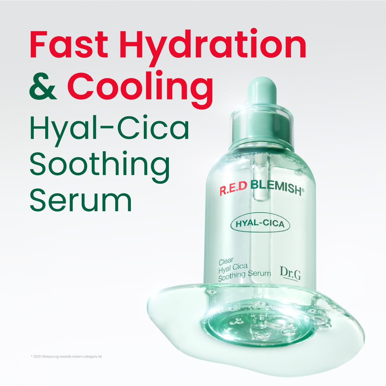 Dr. G R.E.D. Blemish Clear Hyal-Cica Serum – Hydration with Hyaluronic Acid & Centella, 1.69 fl oz
