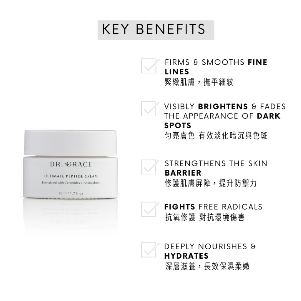 Dr. Grace Ultimate Peptide Cream – Daily Moisturizer with Peptides & Ceramides