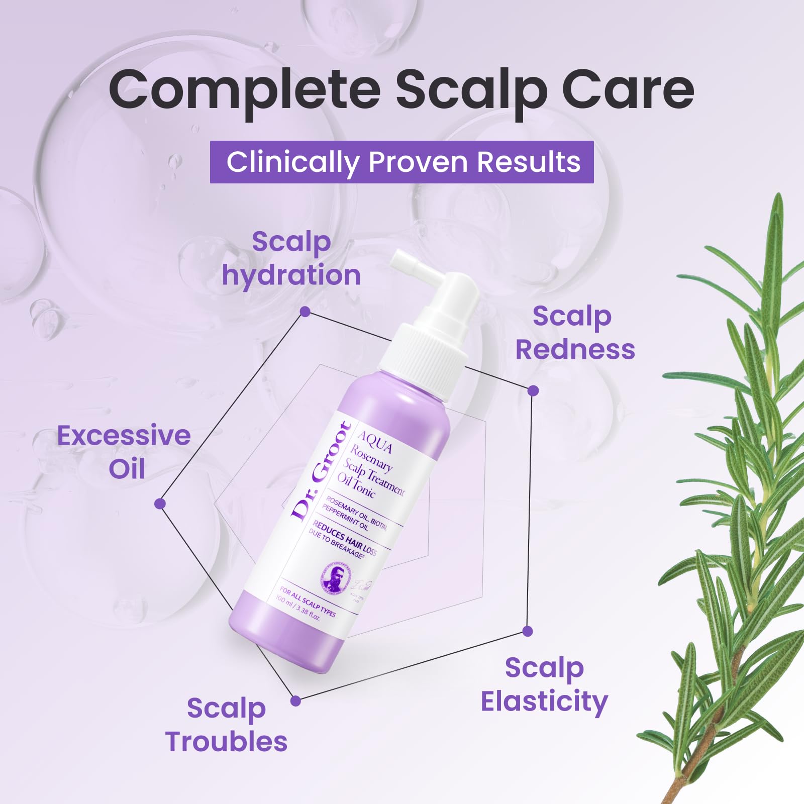 Dr.Groot Rosemary Mint Oil Tonic – Hair Growth with Biotin & Hyaluronic