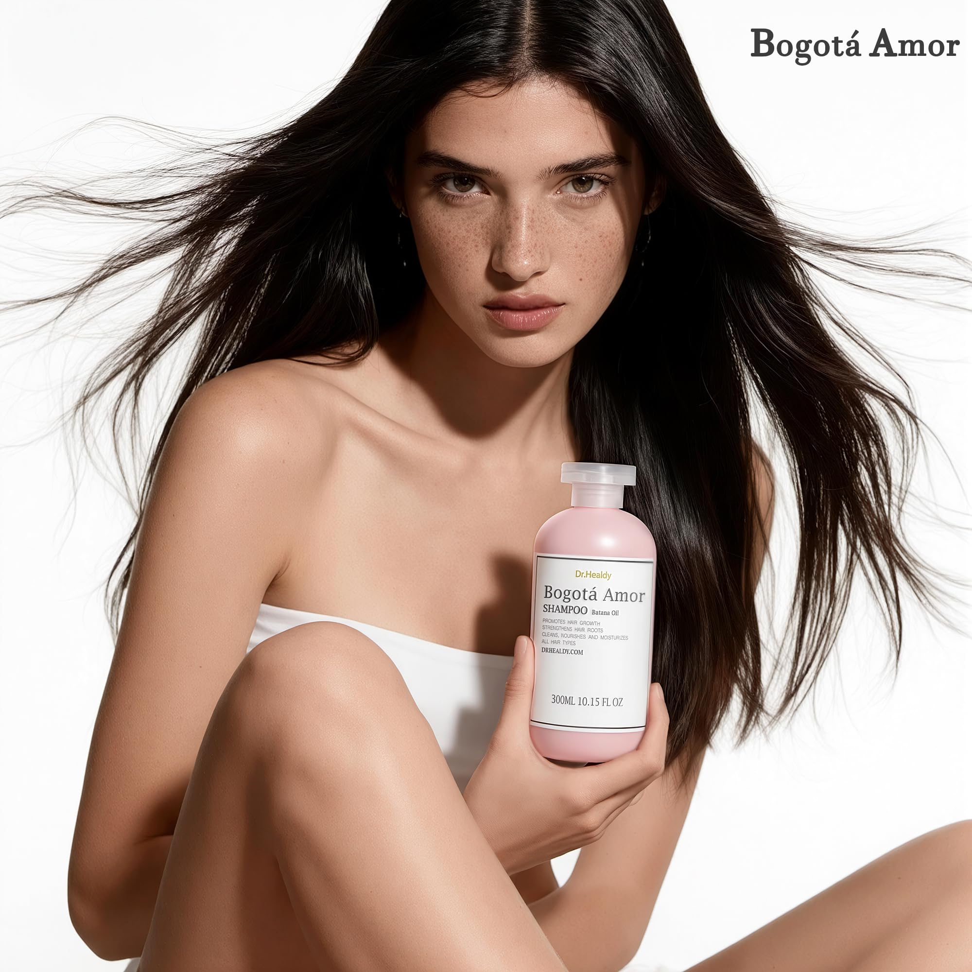 Dr. Healdy Moisturizing Shampoo & Conditioner Set — Batana Oil, 72-Hour Hydration, Pink Rose