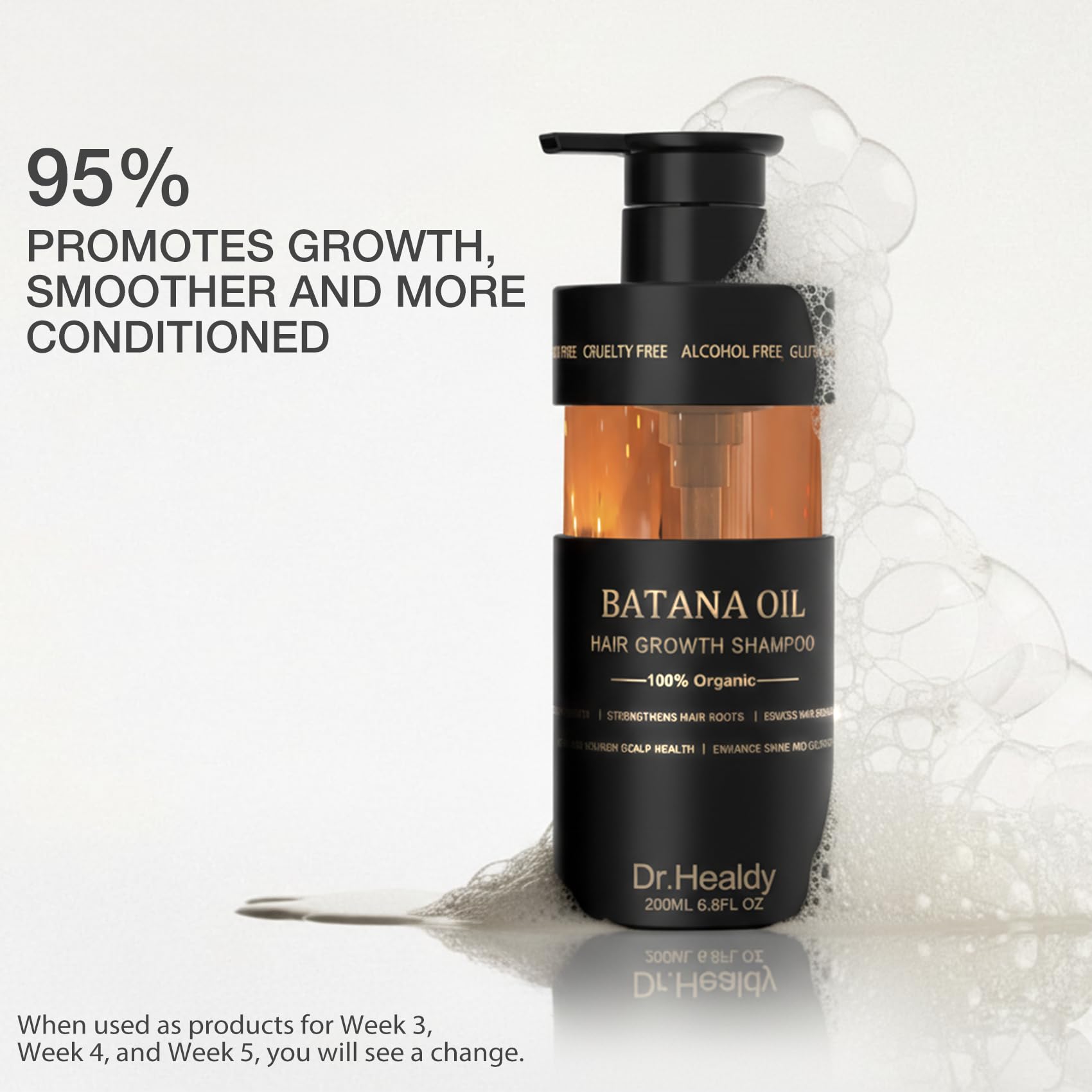 Dr. Healdy Anti-Thinning Batana Oil Shampoo & Deep Moisturizing Conditioner Set – 6.8oz x2