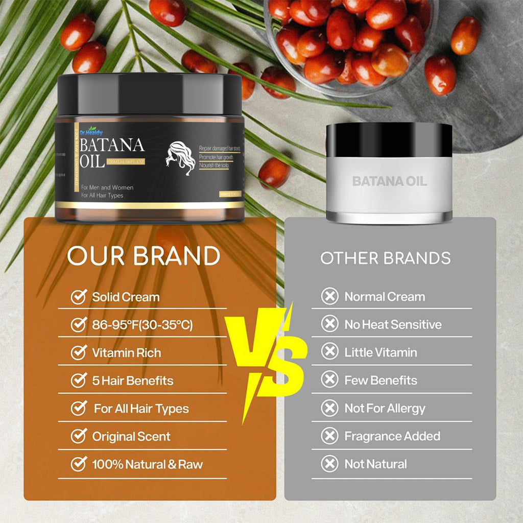 Dr Healdy Batana Oil for Hair Growth and Nourishment - 100% Raw Unrefined Batana from Honduras (120ml)