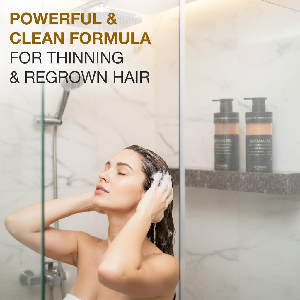 Dr. Healdy Anti-Thinning Batana Oil Shampoo & Deep Moisturizing Conditioner Set – 6.8oz x2