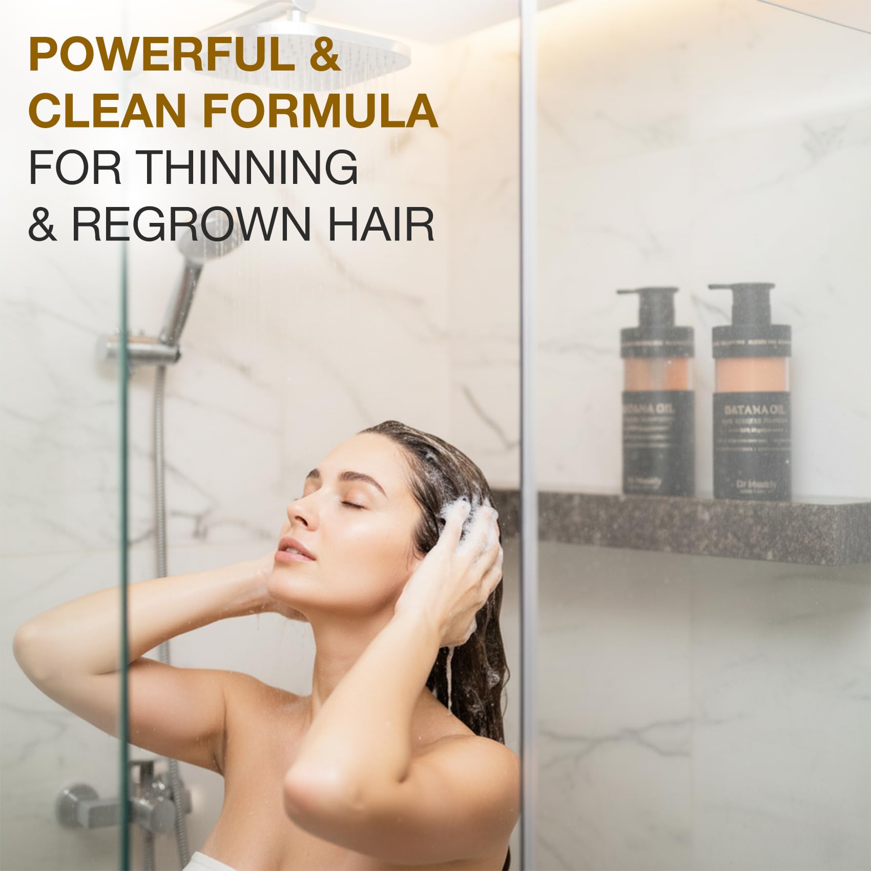 Dr. Healdy Anti-Thinning Batana Oil Shampoo & Deep Moisturizing Conditioner Set – 6.8oz x2