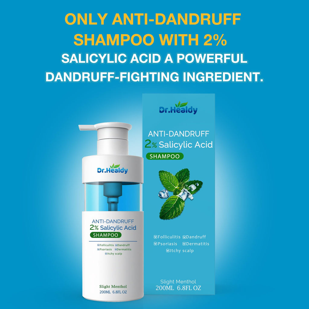 Dr. Healdy Anti-Dandruff Shampoo & Conditioner Set – 2% Salicylic Acid, Sulfate Free (13.6 fl oz x 2)