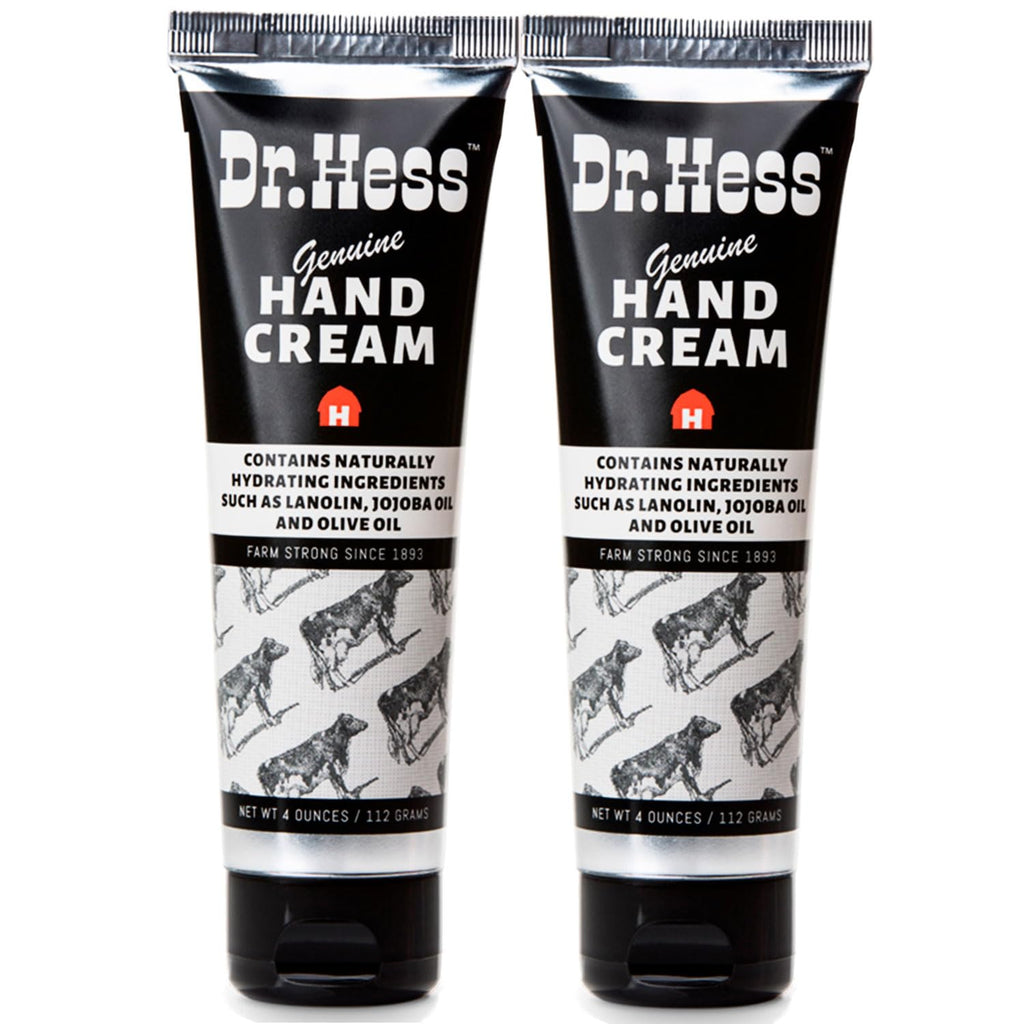 Dr. Hess Genuine Hand Cream – Nourishing Lotion for Dry Hands & Heels, Eczema Relief, 4 oz x 2 Pack