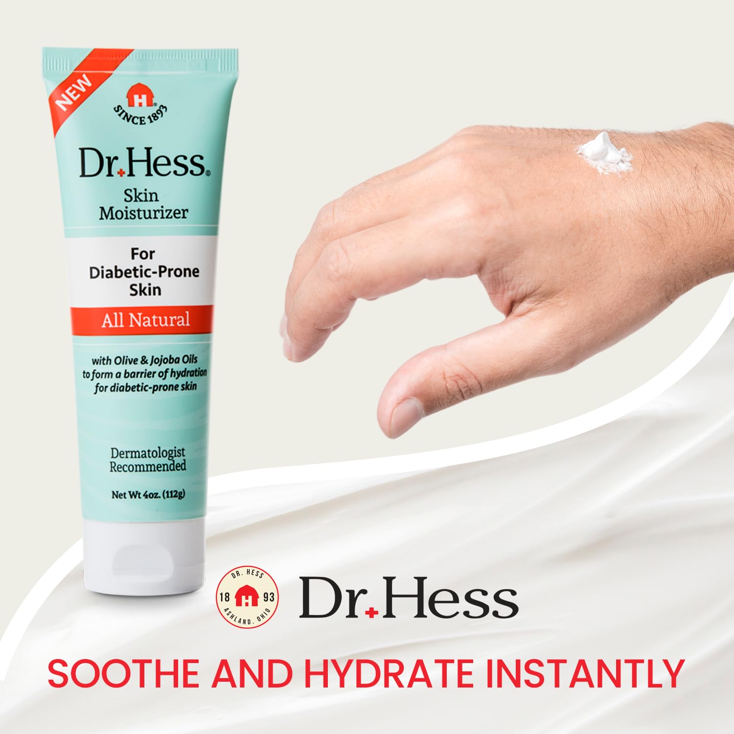 Dr. Hess Skin Moisturizer for Diabetic-Prone Skin | 3-Pack Hydration with Lanolin & Olive Oil