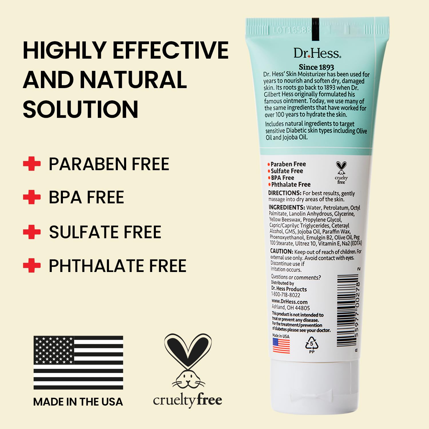 Dr. Hess Skin Moisturizer for Diabetic-Prone Skin | 3-Pack Hydration with Lanolin & Olive Oil