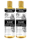 DR.JACOBS NATURALS Authentic African Black Soap – All-In-One Cleanser for Face, Body, Hair & Shave | Shea Butter & Aloe | 16oz 2pk