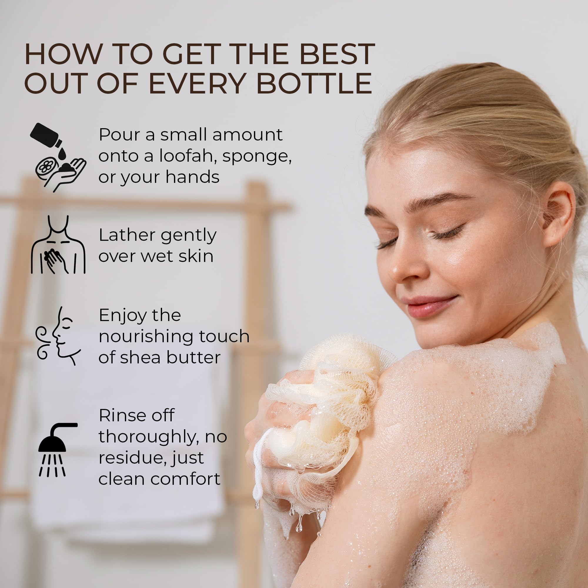 DR. JACOBS NATURALS Castile Shea Butter Body Wash | Gentle Hydration for Dry, Sensitive Skin – 32 oz