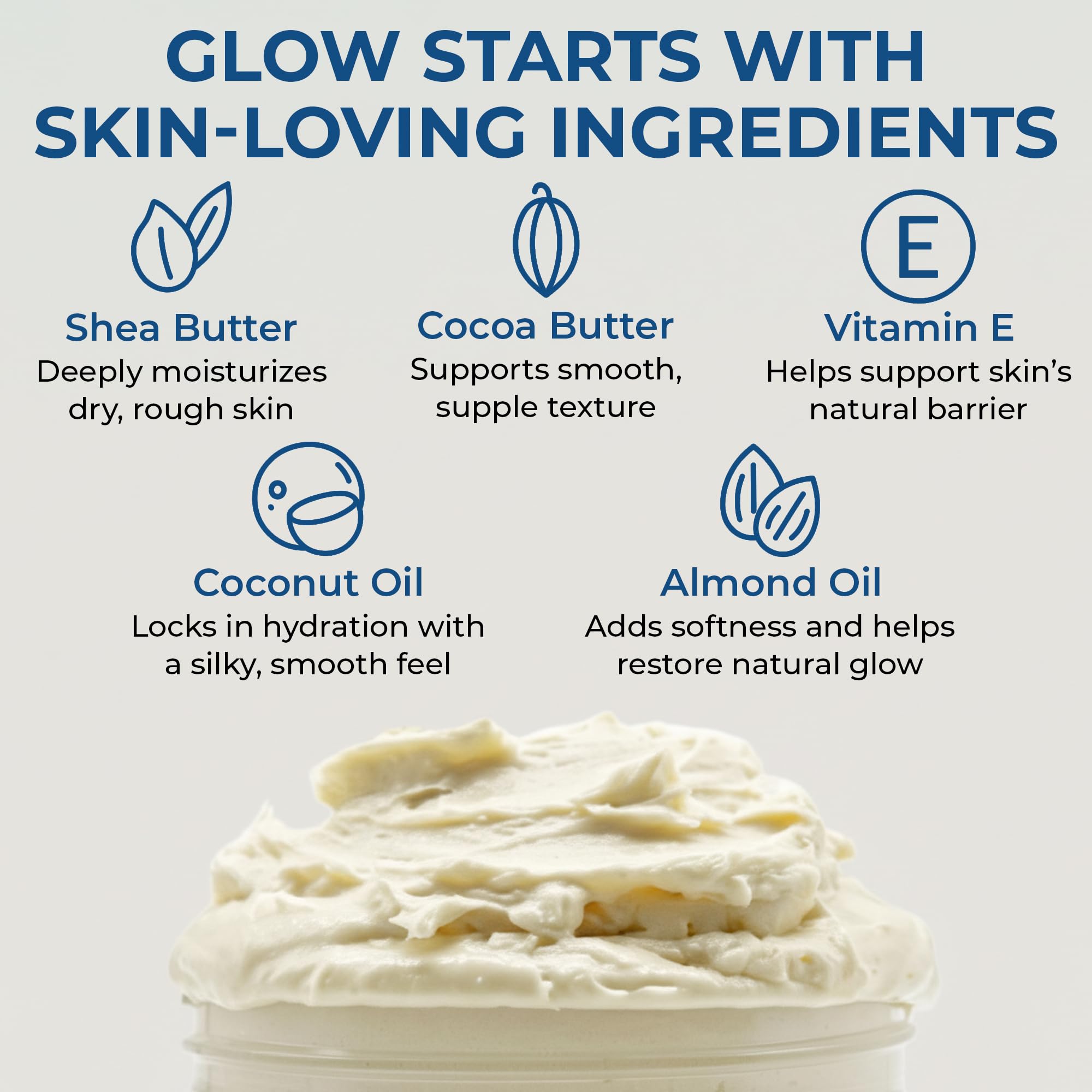 Dr. Jacobs Naturals Shea Soufflé Body Butter – Unscented, Lightweight Hydration