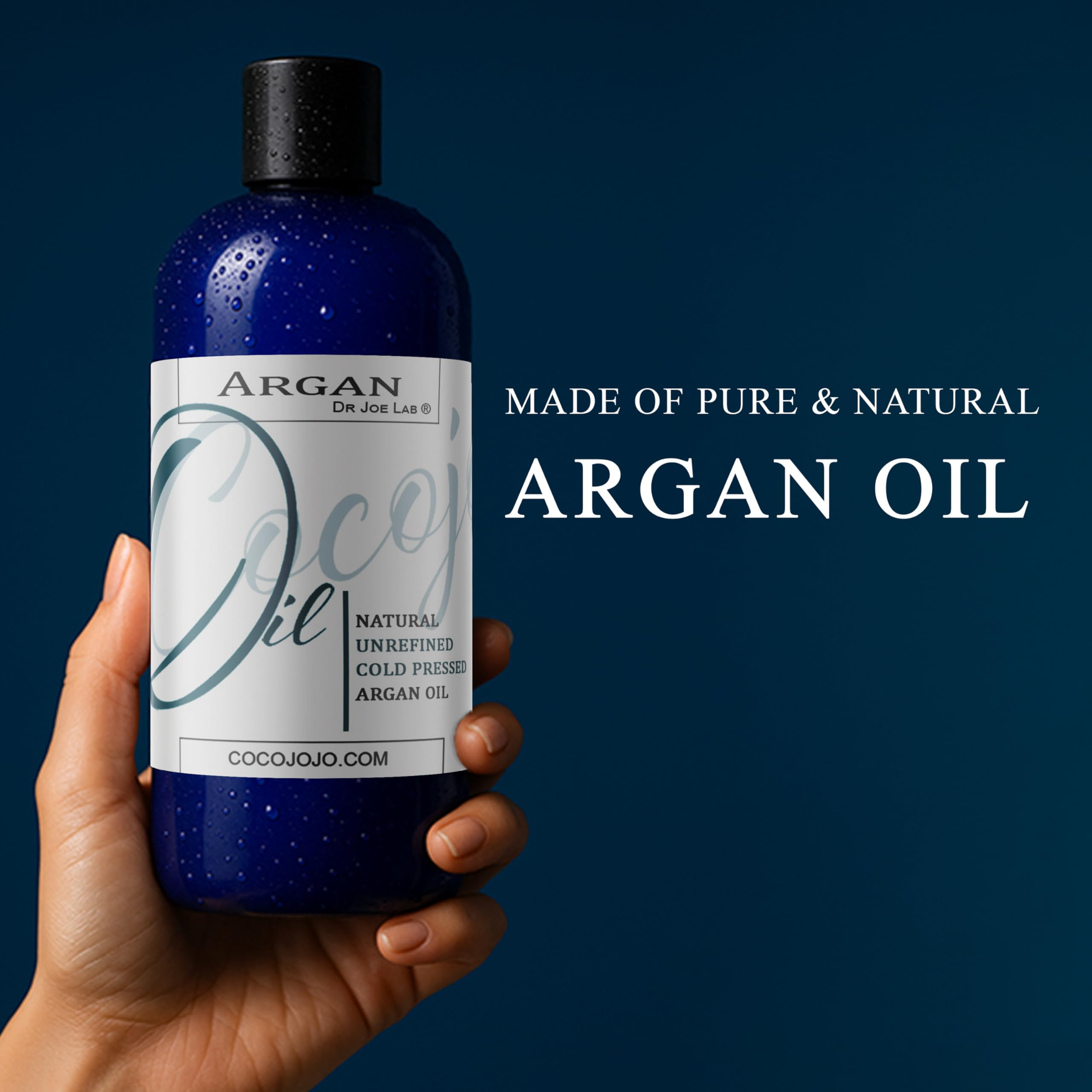 Dr Joe Lab Argan Nut Oil 32 oz – Pure Moroccan Marrakesh Oil for Hair, Skin, Nails & Beard