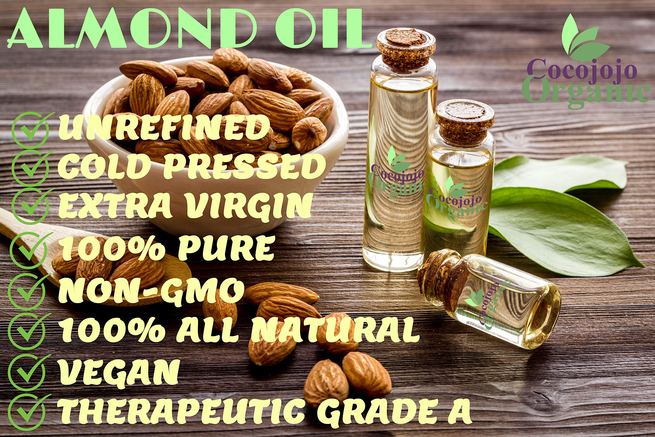 Dr Joe Lab Bitter Almond Oil – Pure Cold-Pressed 8 oz, All-Natural & Multi-Use