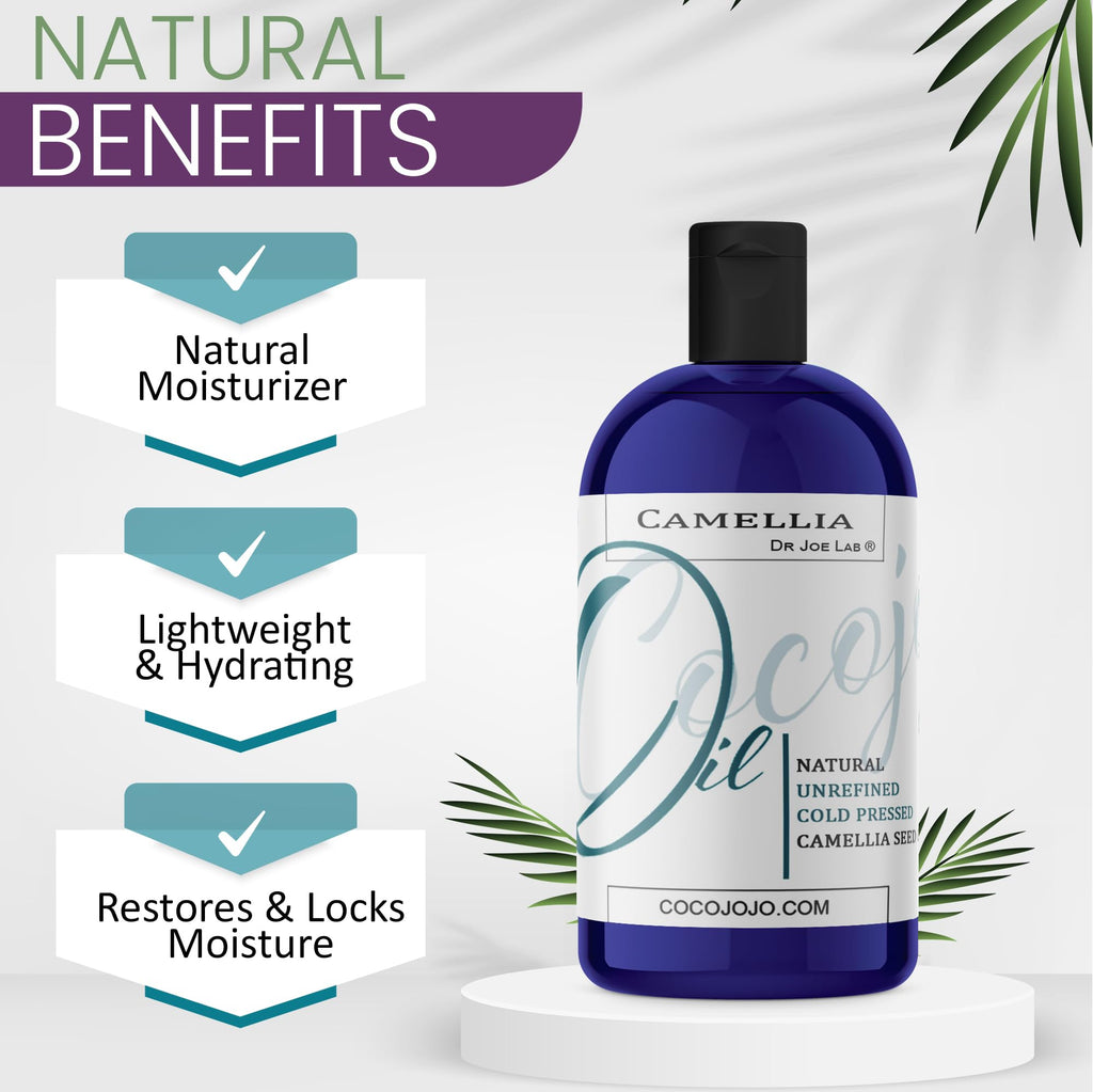 Dr Joe Lab Japanese Camellia Seed Oil — Pure, Cold-Pressed, Non-GMO 16 oz